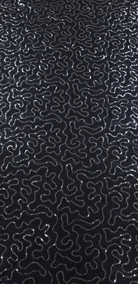 Stretch Lace Belle Sequin Black