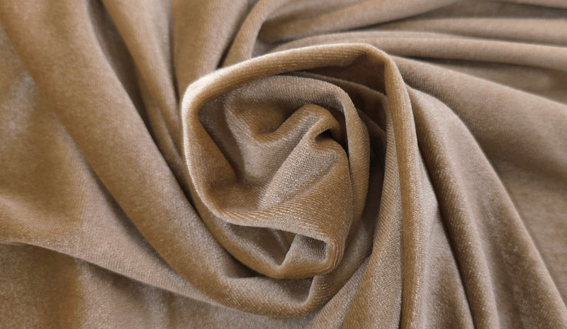 One Way Stretch Velvet Beige