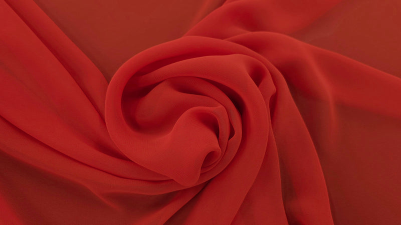 Polyester Chiffon Scarlet