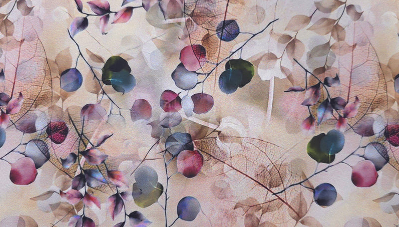 Woven Stretch Polyester Berry Dream