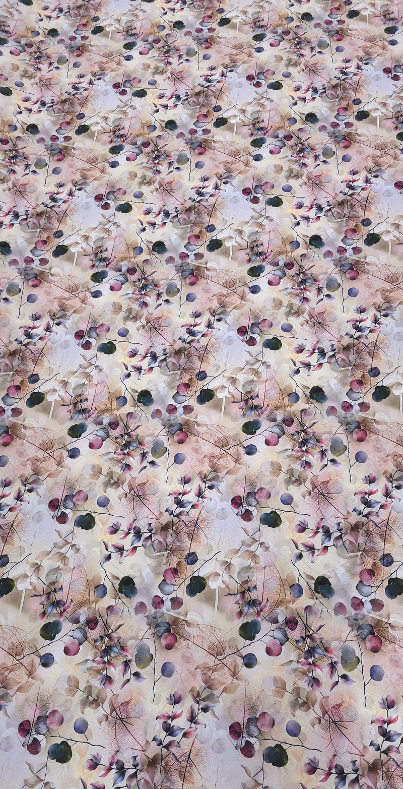 Woven Stretch Polyester Berry Dream