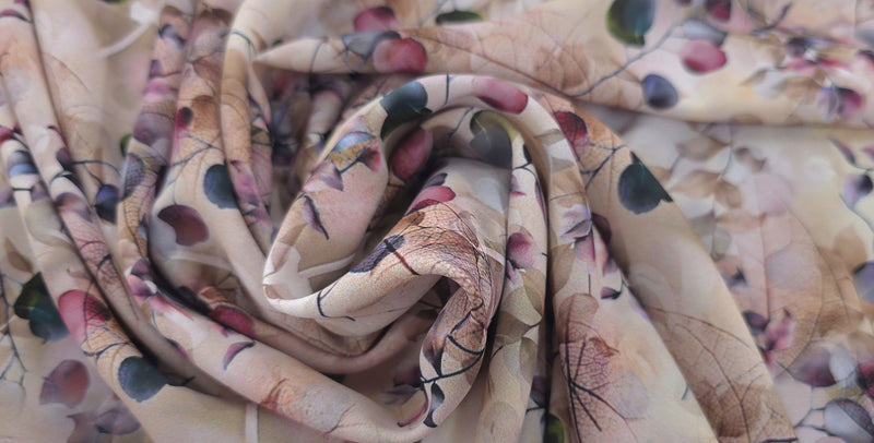 Woven Stretch Polyester Berry Dream