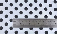 Printed Polyester White Polka Dots