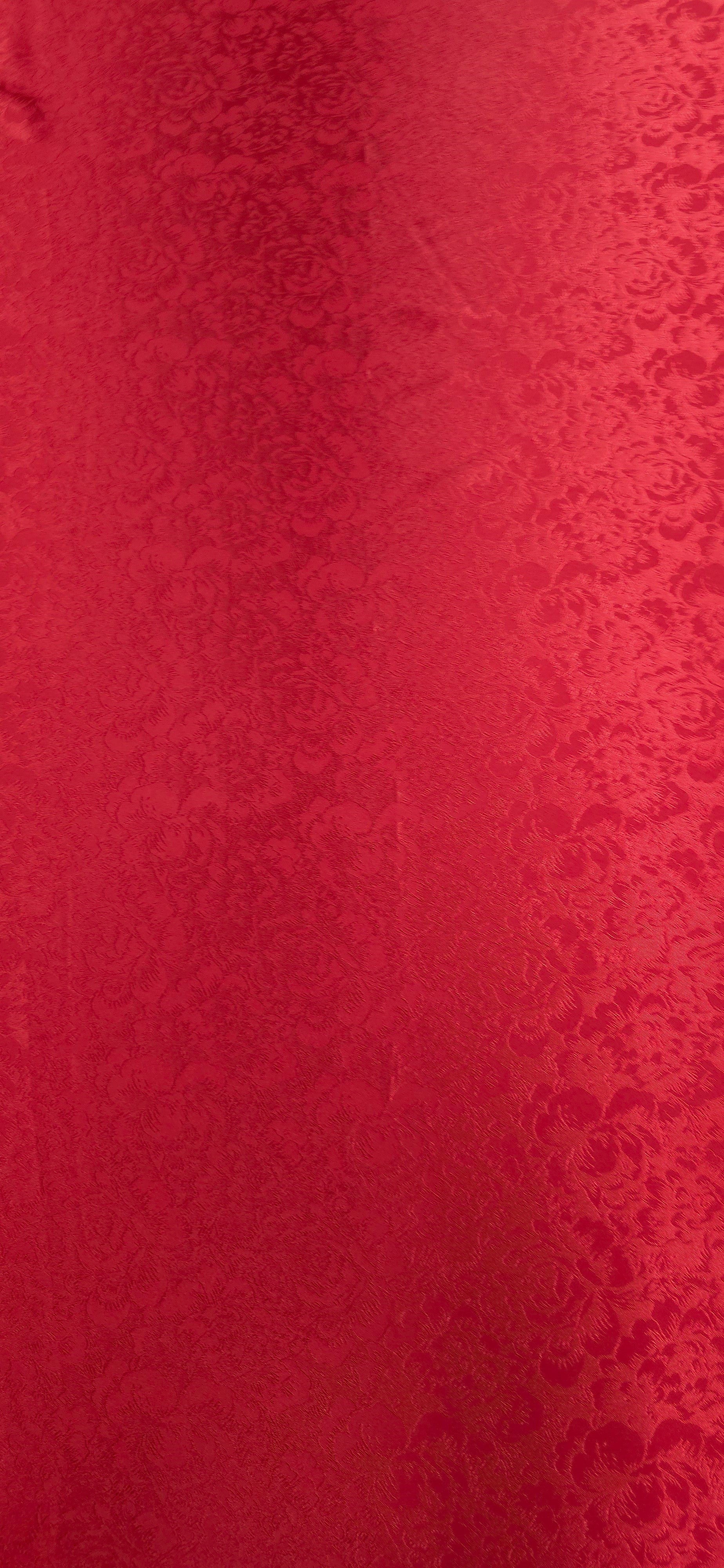 Embossed Polyester Red Bouquet