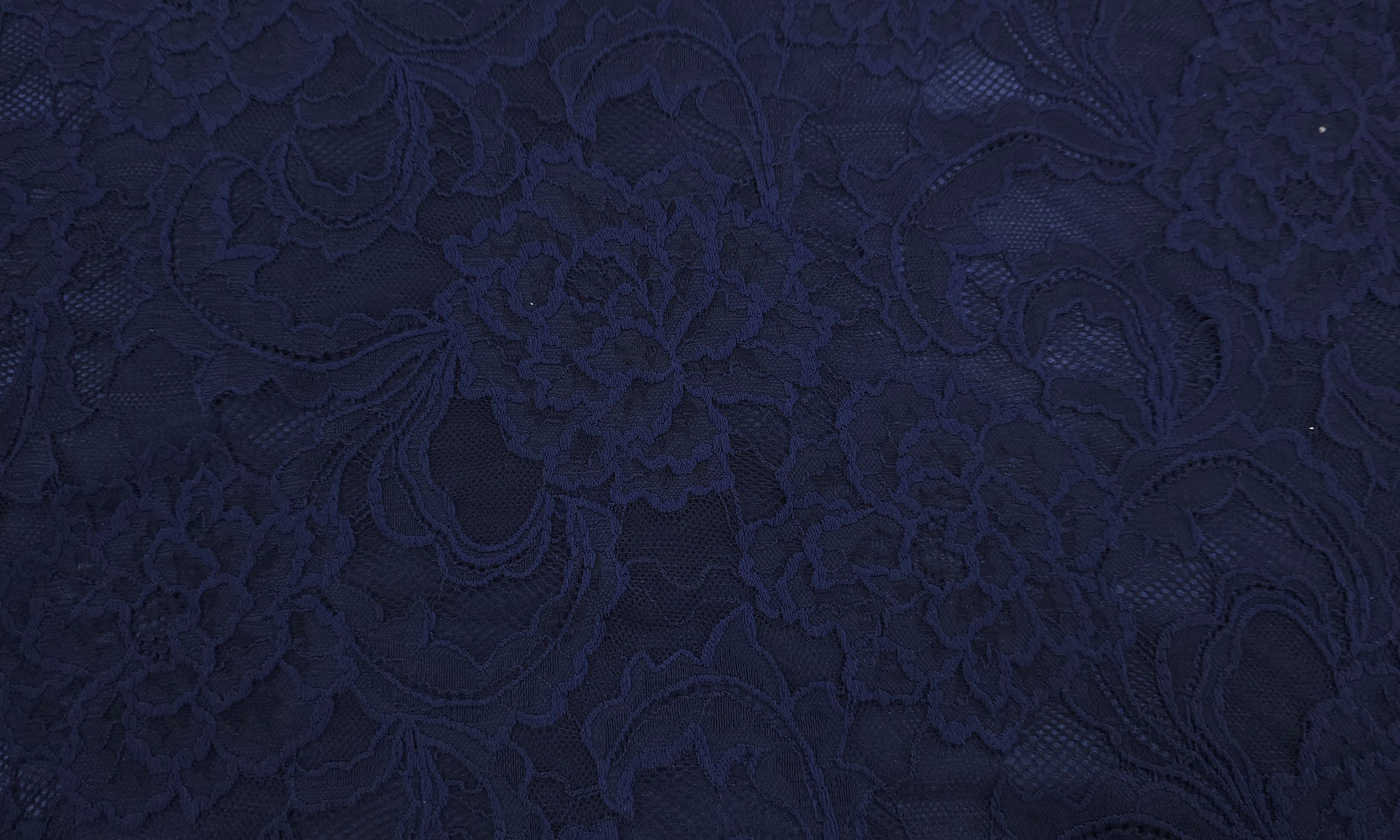 Stretch Lace Intricate Navy