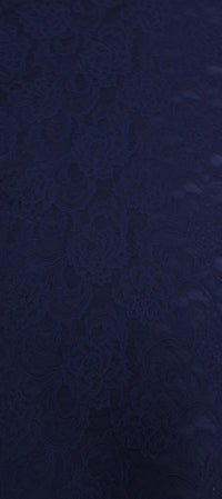 Stretch Lace Intricate Navy