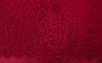 Stretch Lace Intricate Vintage Red