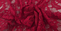 Stretch Lace Intricate Vintage Red