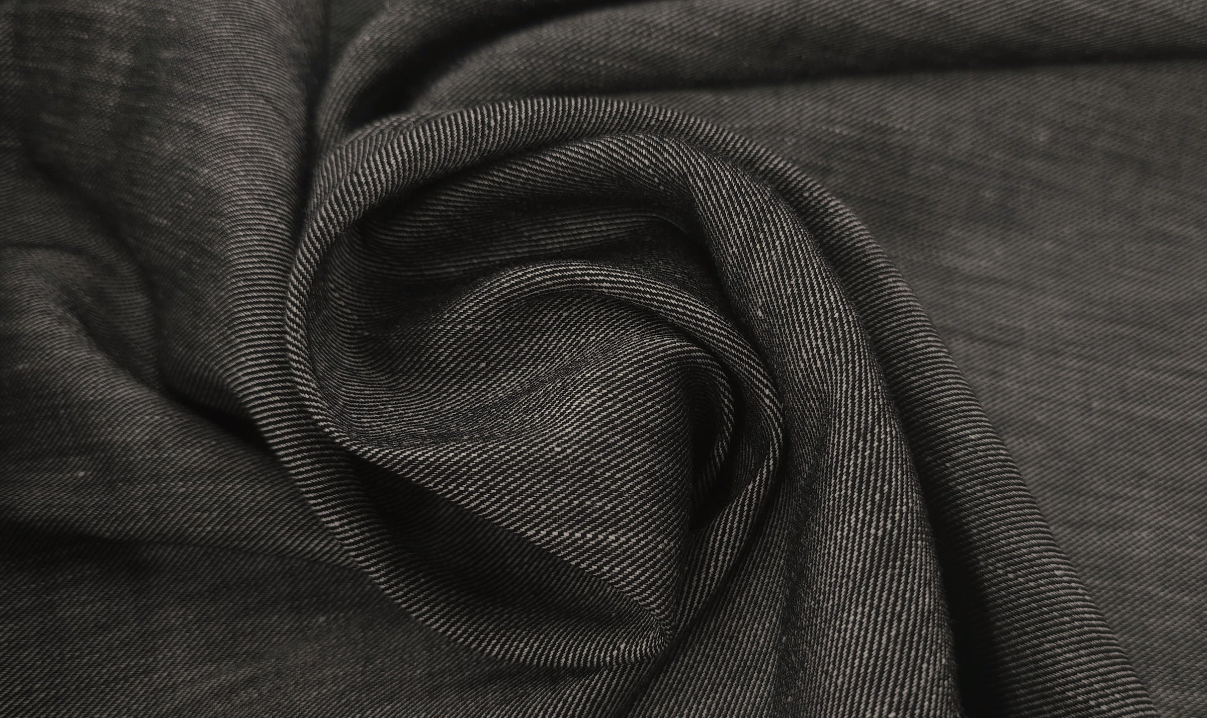 Linen Viscose Marle Charcoal