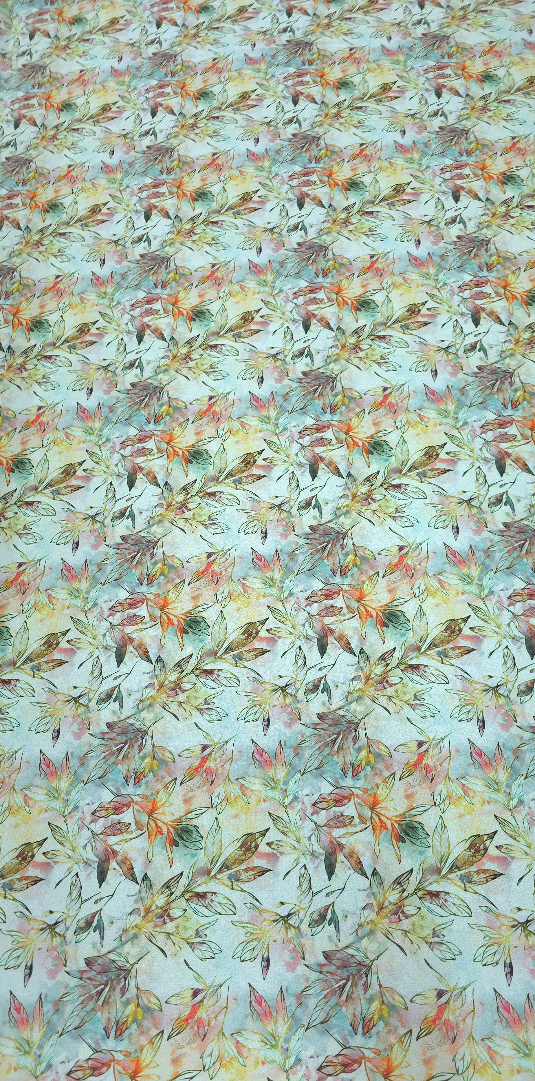 Woven Stretch Polyester Leaf Medley