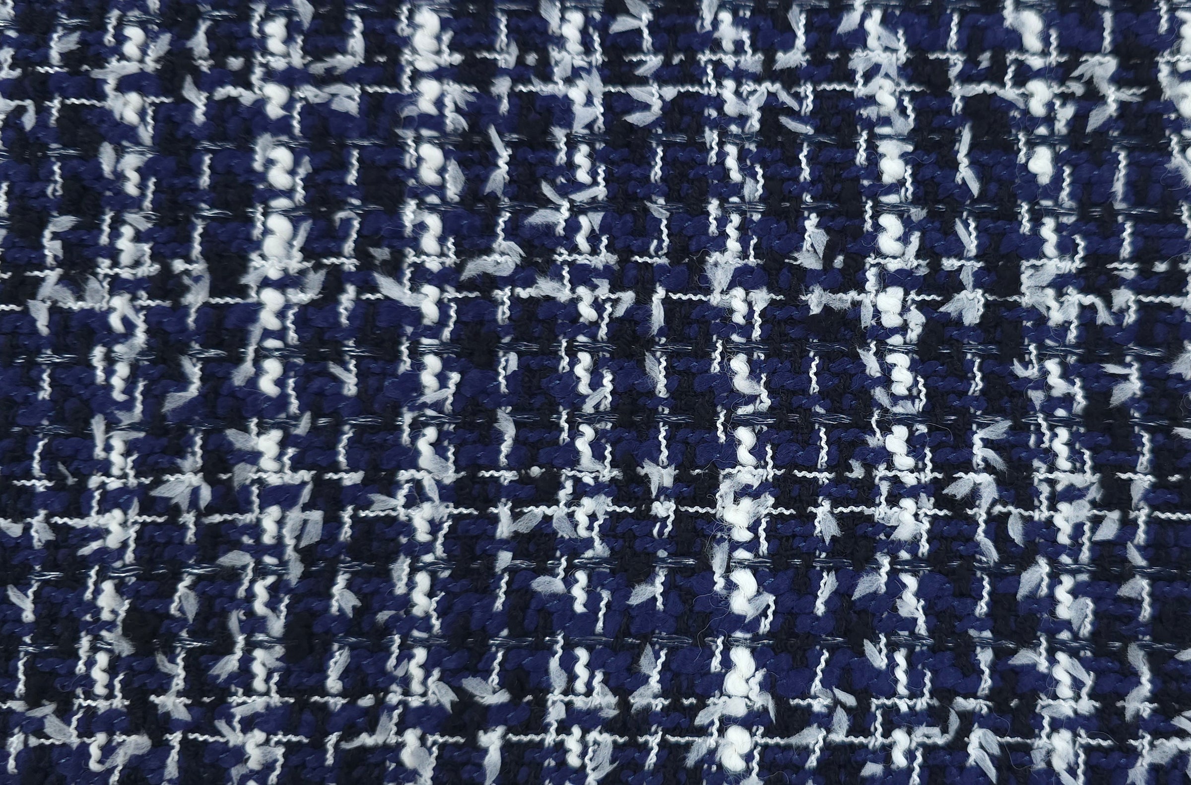 Check Tweed Suiting Navy