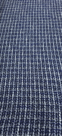 Check Tweed Suiting Navy