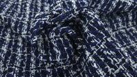 Check Tweed Suiting Navy