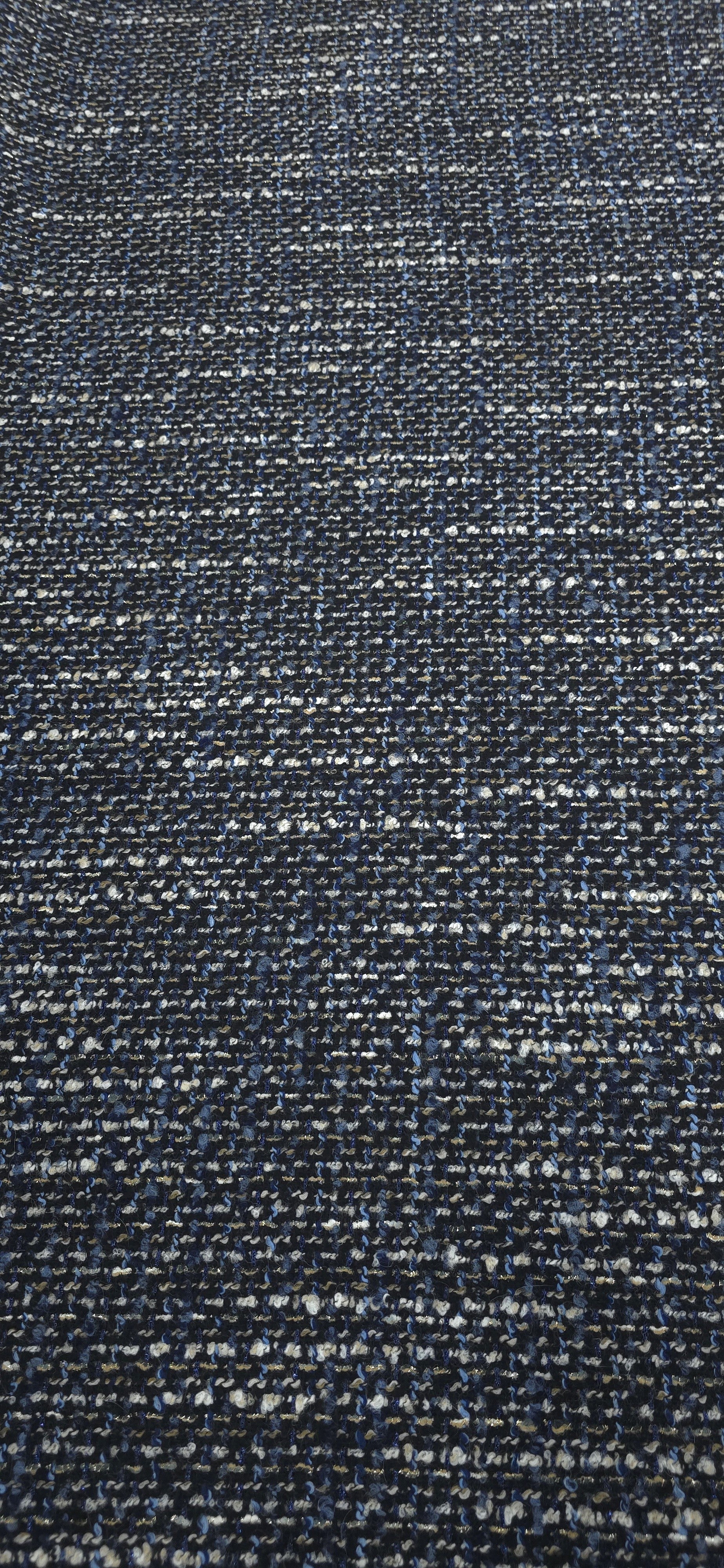 Metallic Tweed Suiting Navy