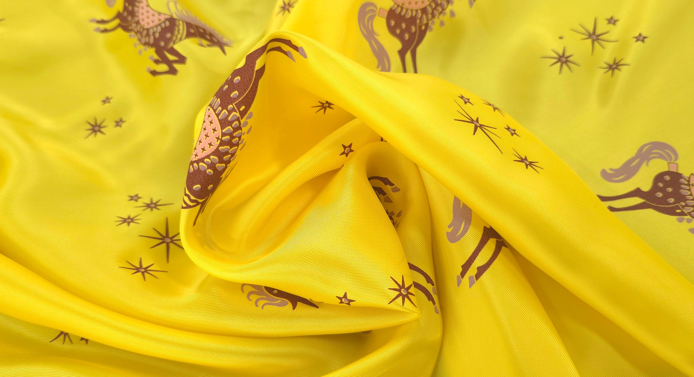 Rayon Bemburg Lining Horses