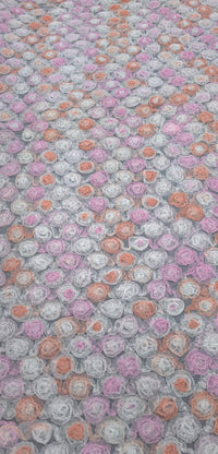 3D Tulle Lace Floral Garden