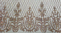 Sequinned Stretch Mesh Regal Crown