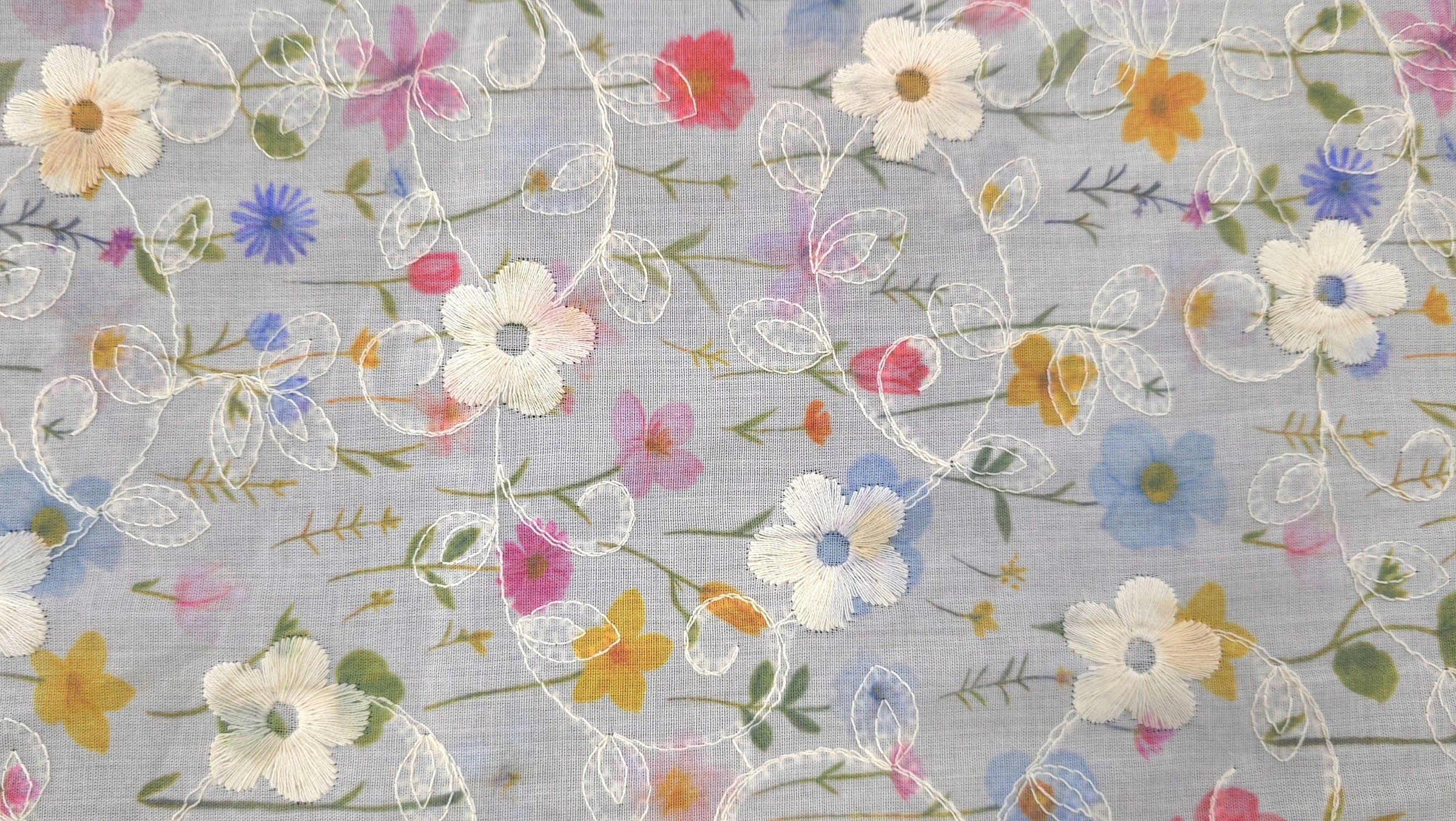 Embroidered Voile Secret Garden