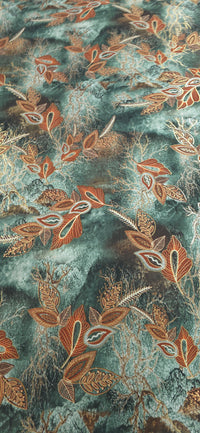 Woven Stretch Polyester Exquisite Leaves