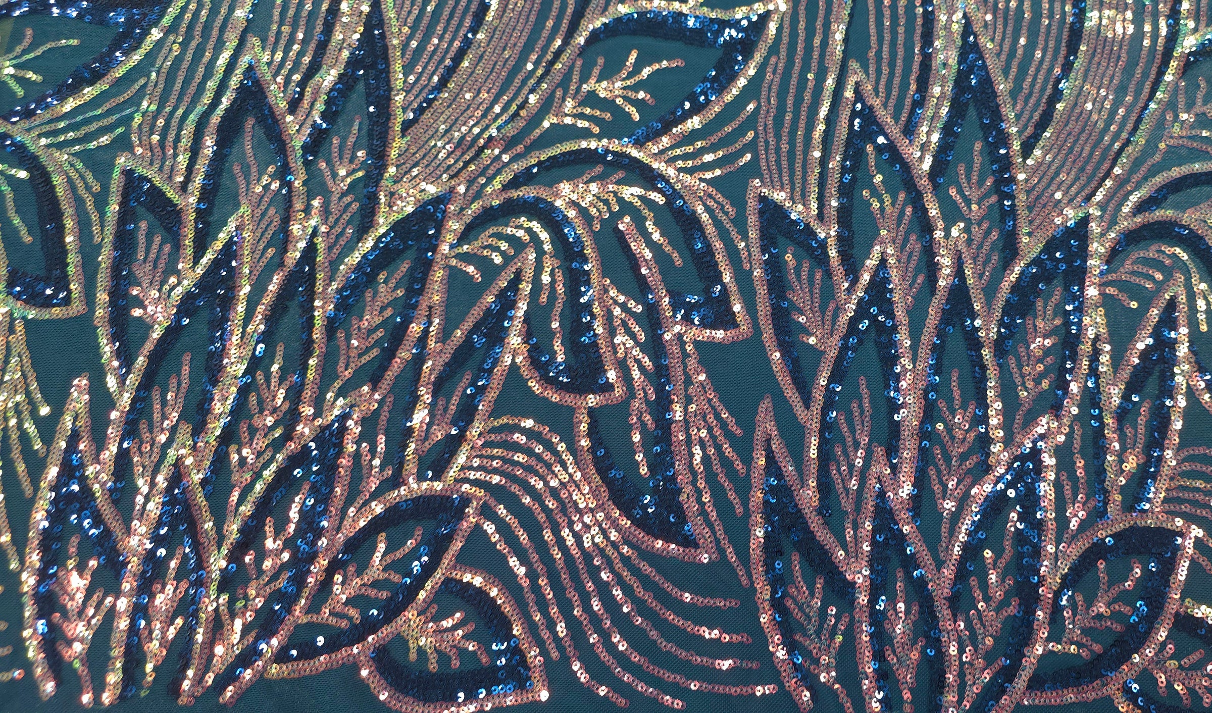 Sequinned Mesh Leaf Extravaganza