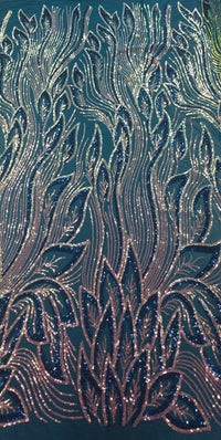 Sequinned Mesh Leaf Extravaganza