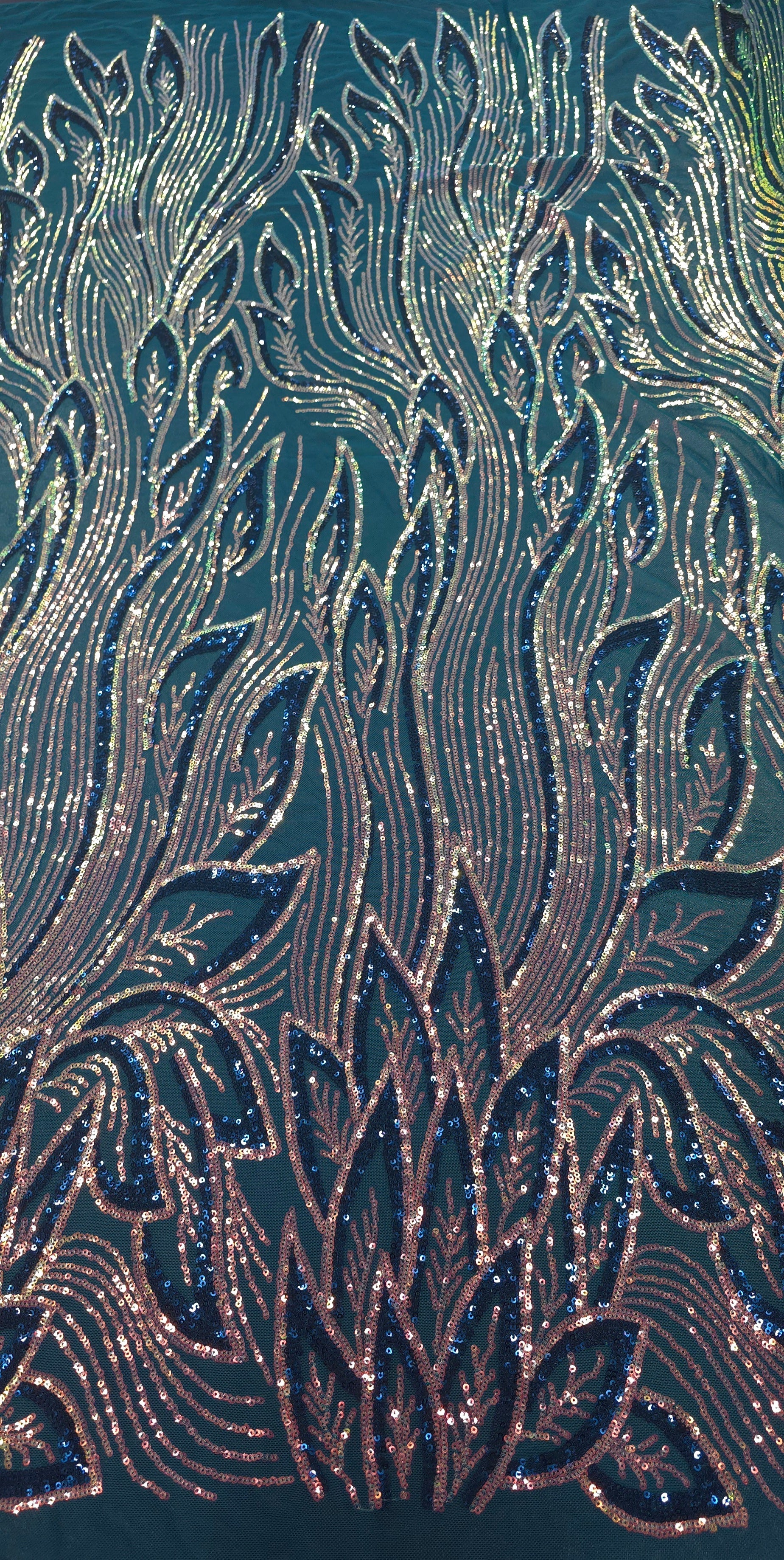 Sequinned Mesh Leaf Extravaganza