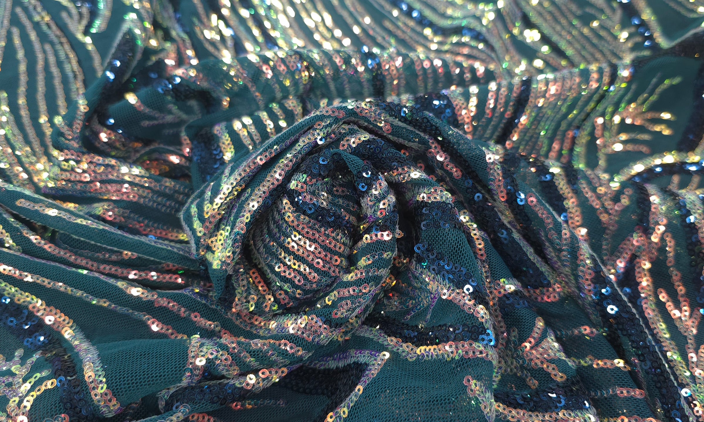 Sequinned Mesh Leaf Extravaganza