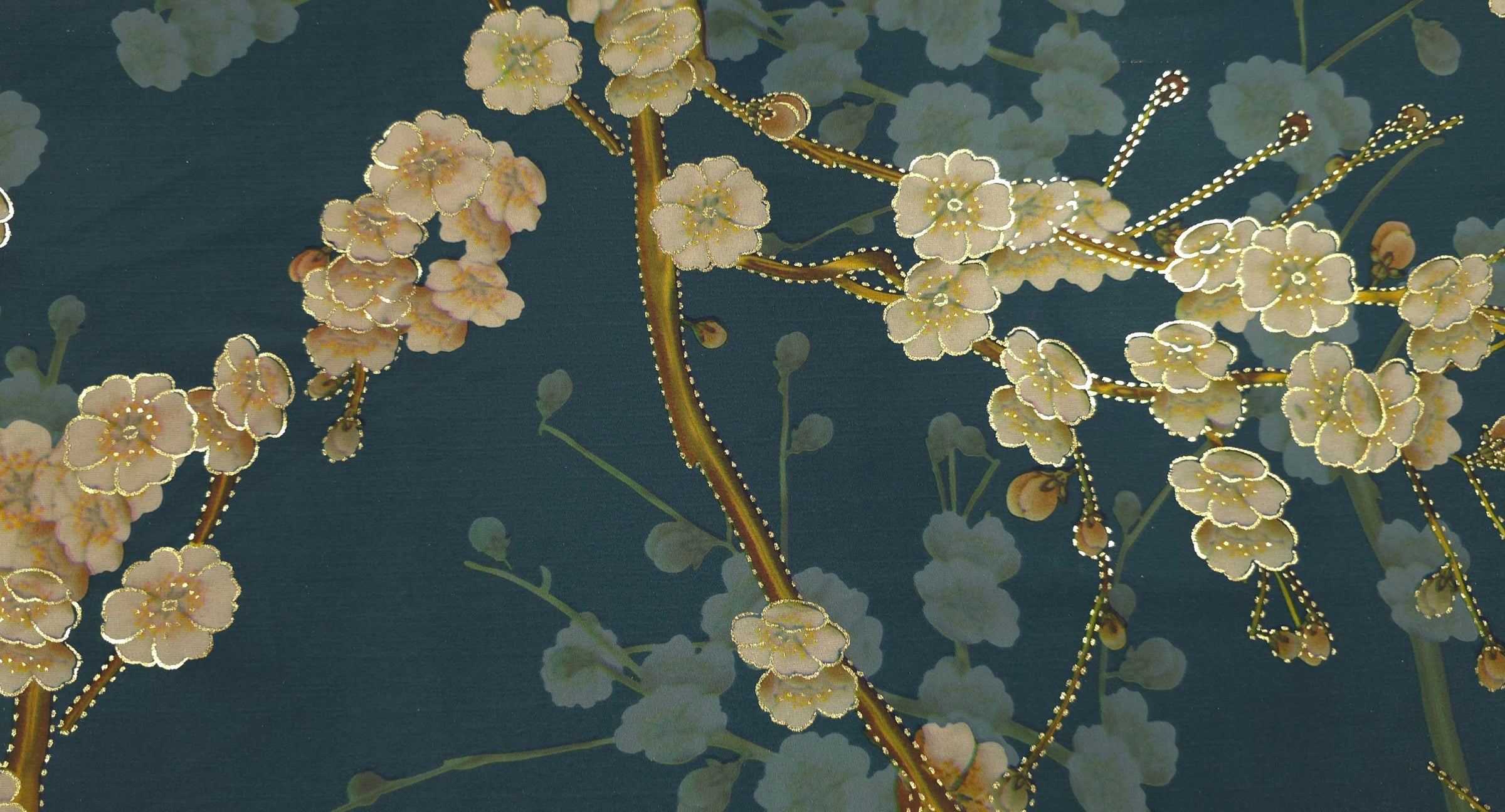 Woven Stretch Polyester Antique Bloom