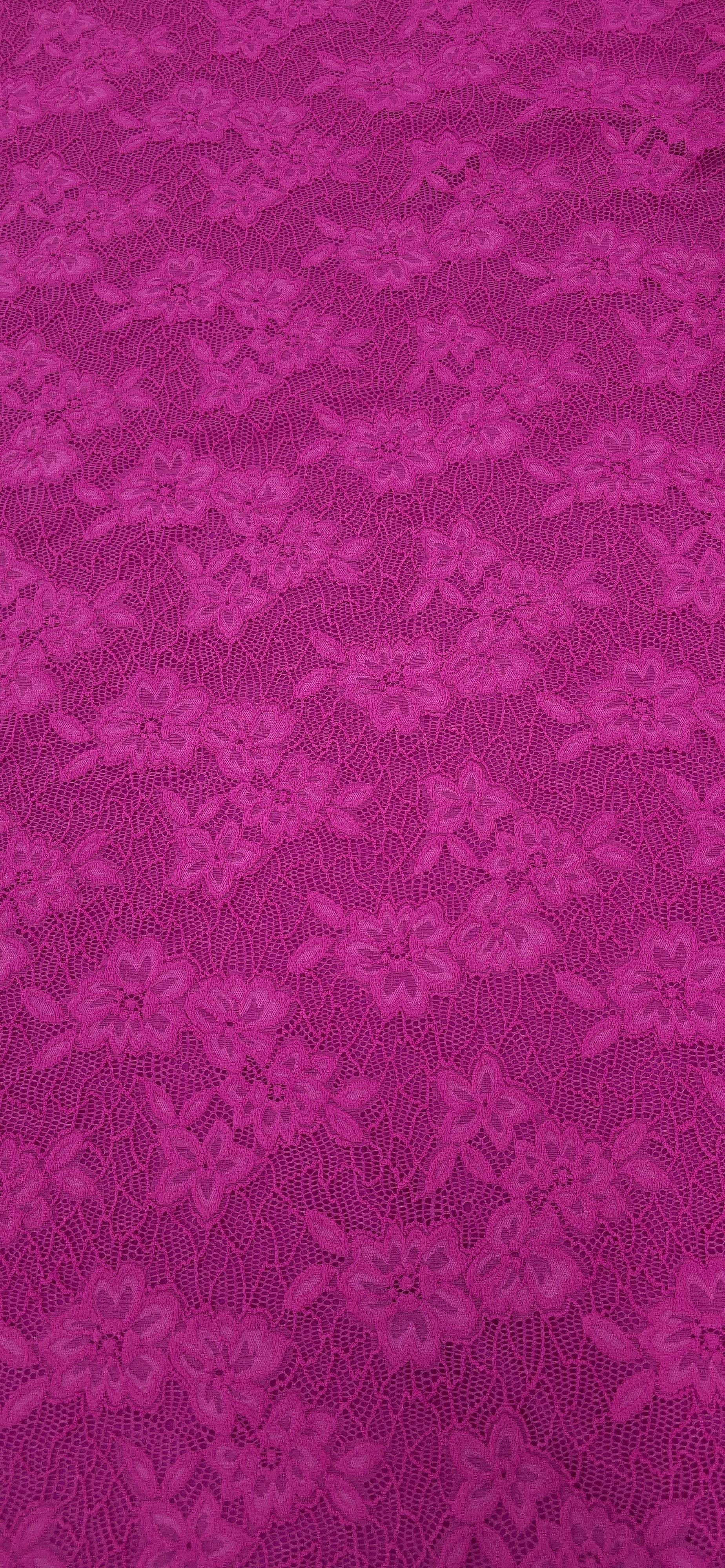 Heavy Weight Stretch Lace Raspberry Pink
