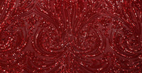 Sequinned Mesh Regal Red