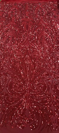 Sequinned Mesh Regal Red