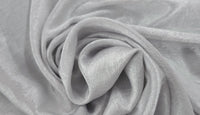 Textured Woven Stretch Polyester Silver