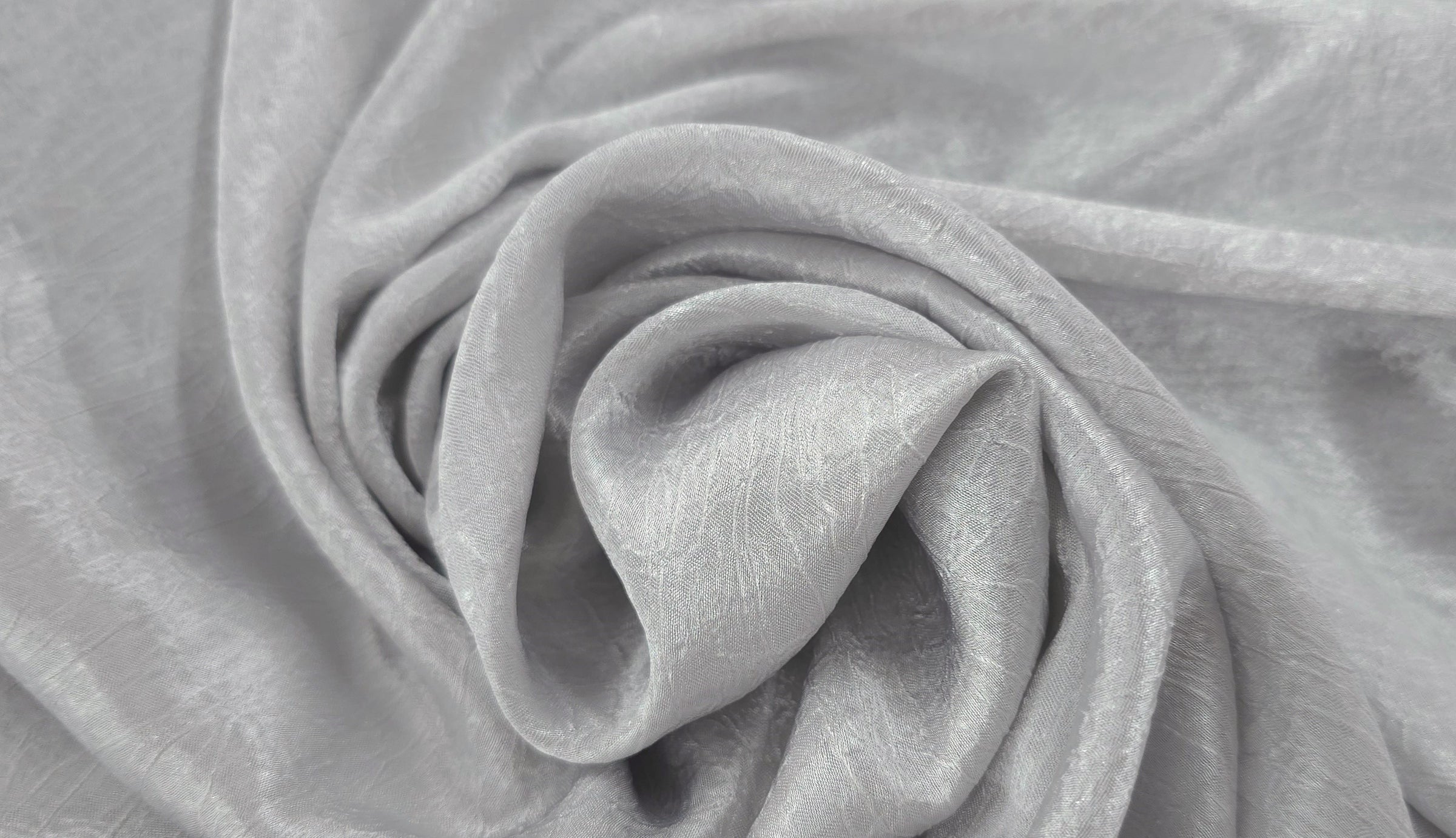 Textured Woven Stretch Polyester Silver