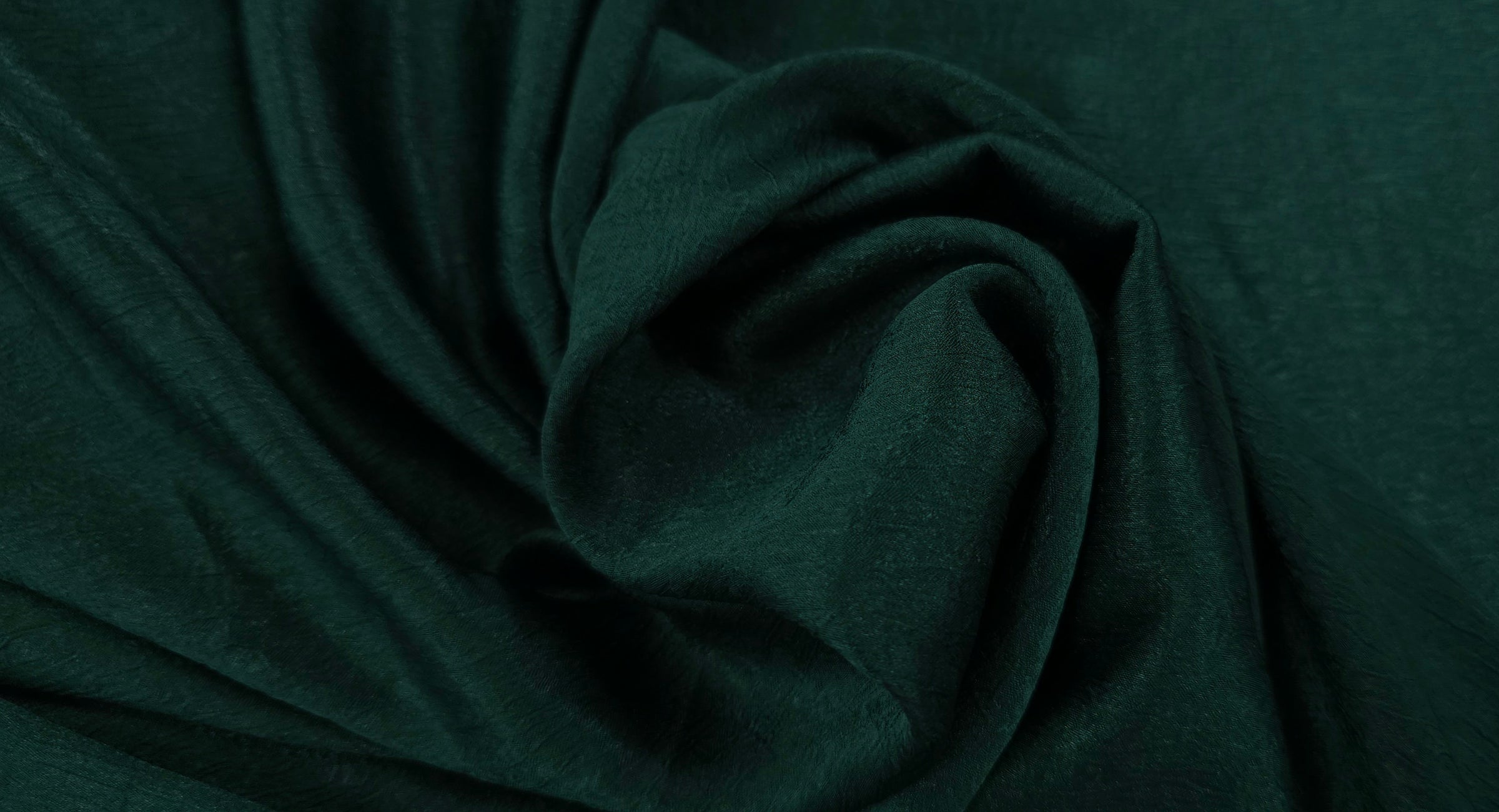Textured Woven Stretch Polyester Dark Green