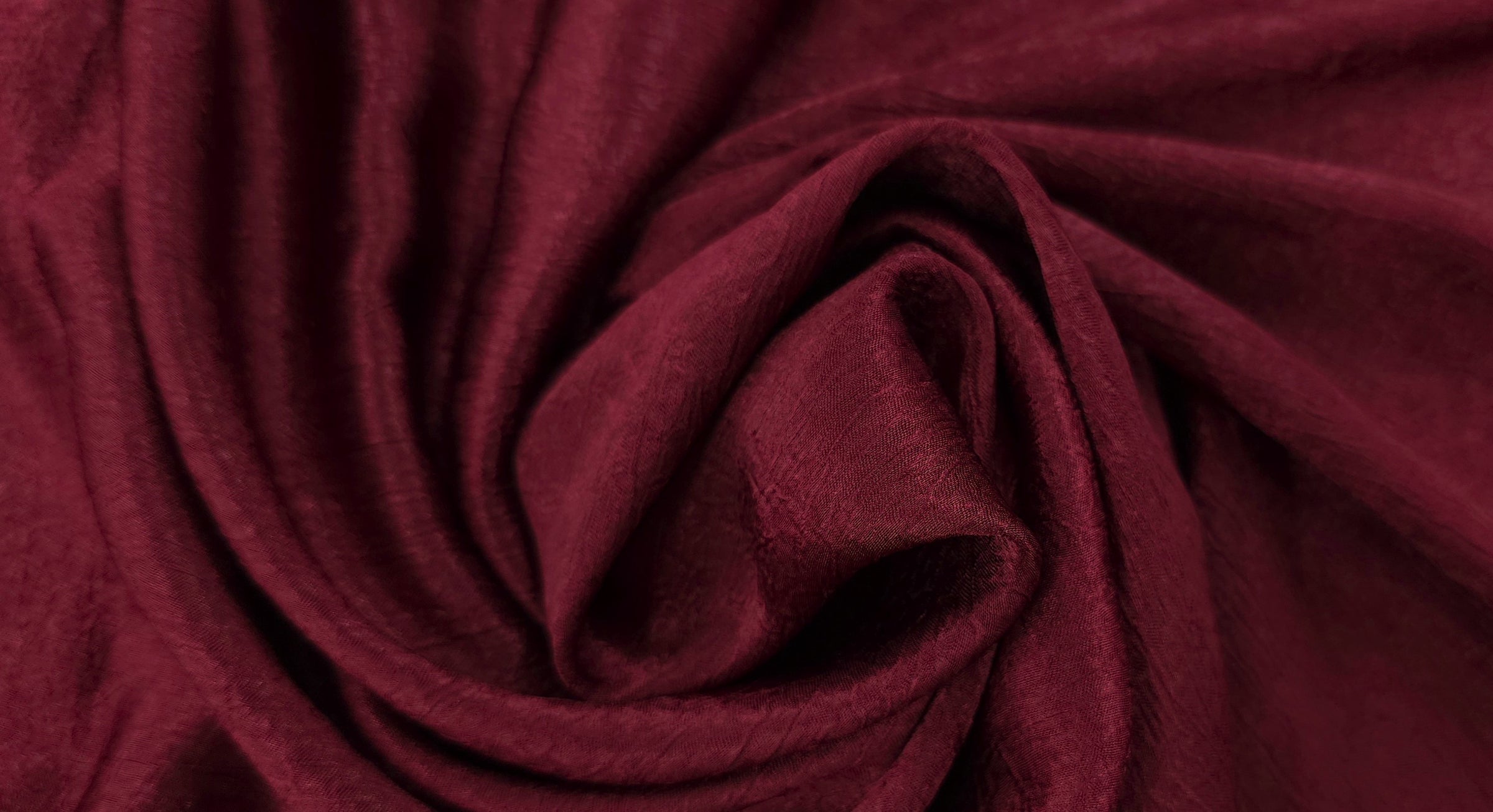 Textured Woven Stretch Polyester Shiny Burgundy