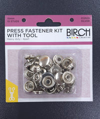 Press Fastener Kit With Tool Silver