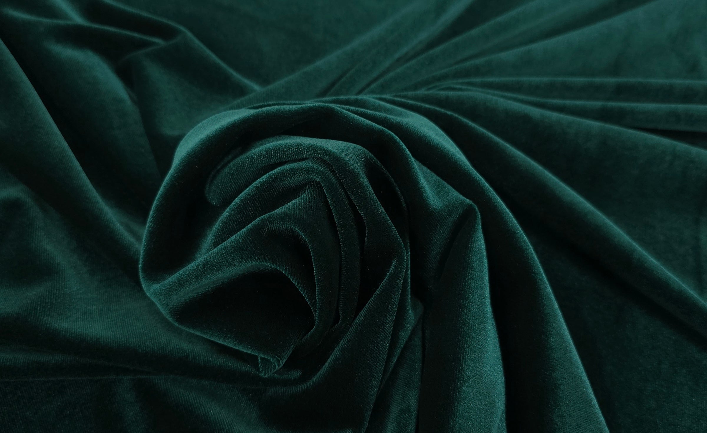 Stretch Velvet Dark Green