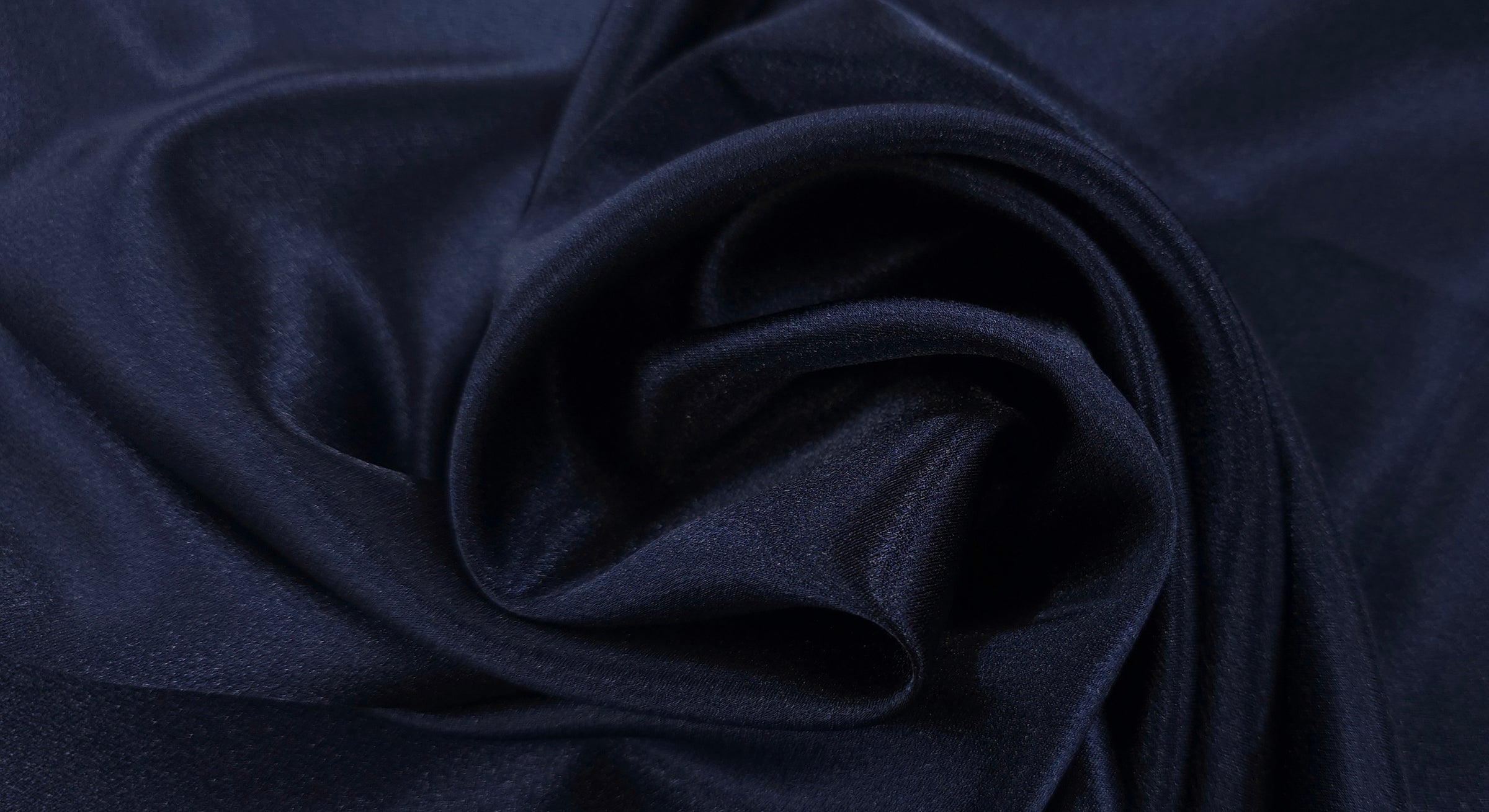 Stretch Satin Crepe Navy