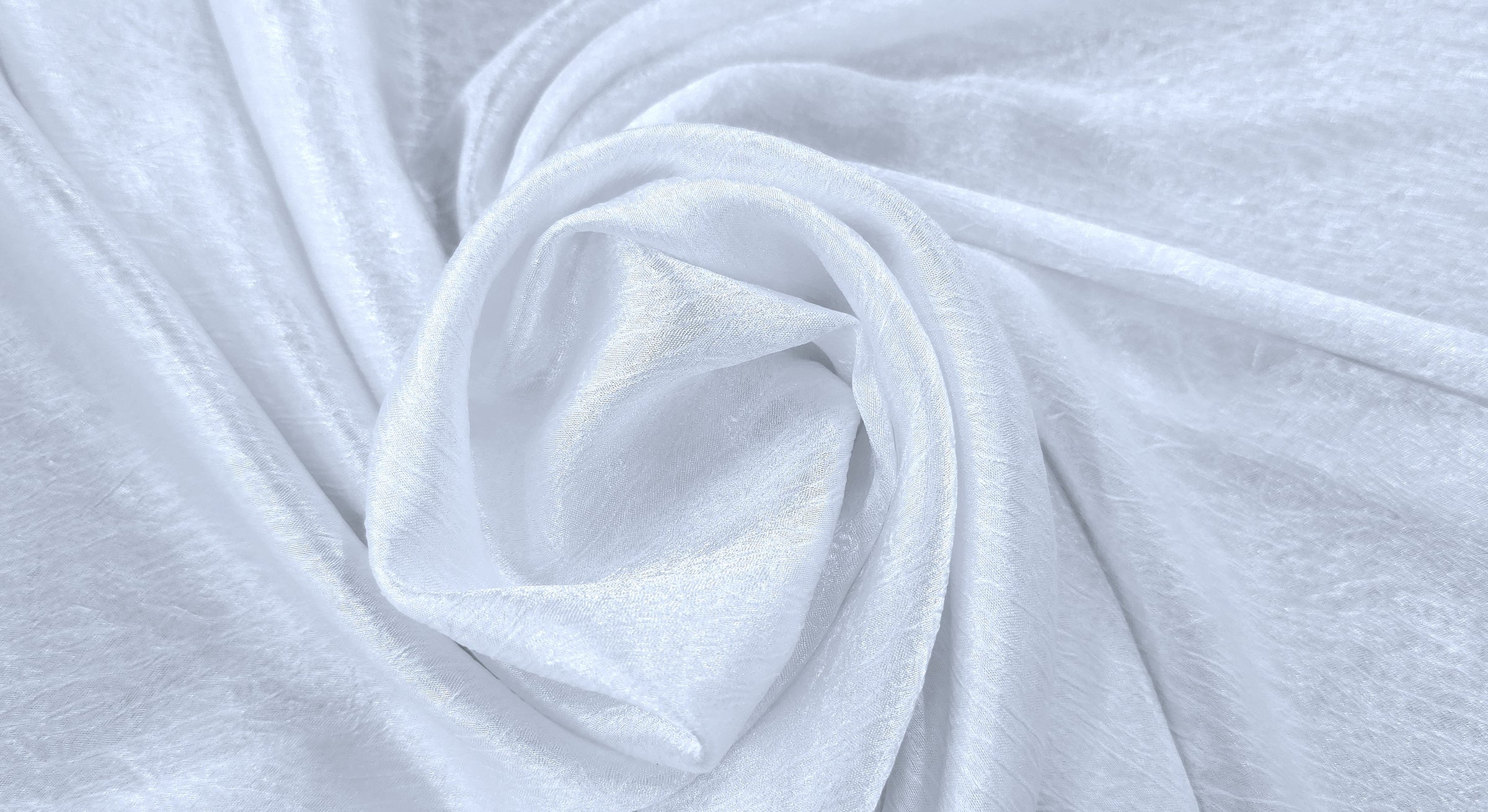 Textured Woven Stretch Polyester Optical White