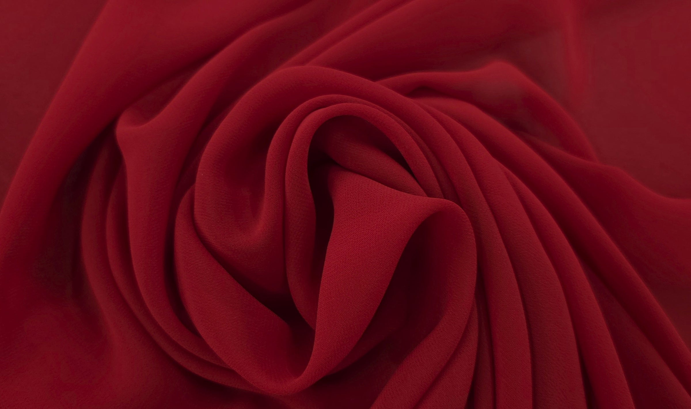 Polyester Chiffon Vintage Red