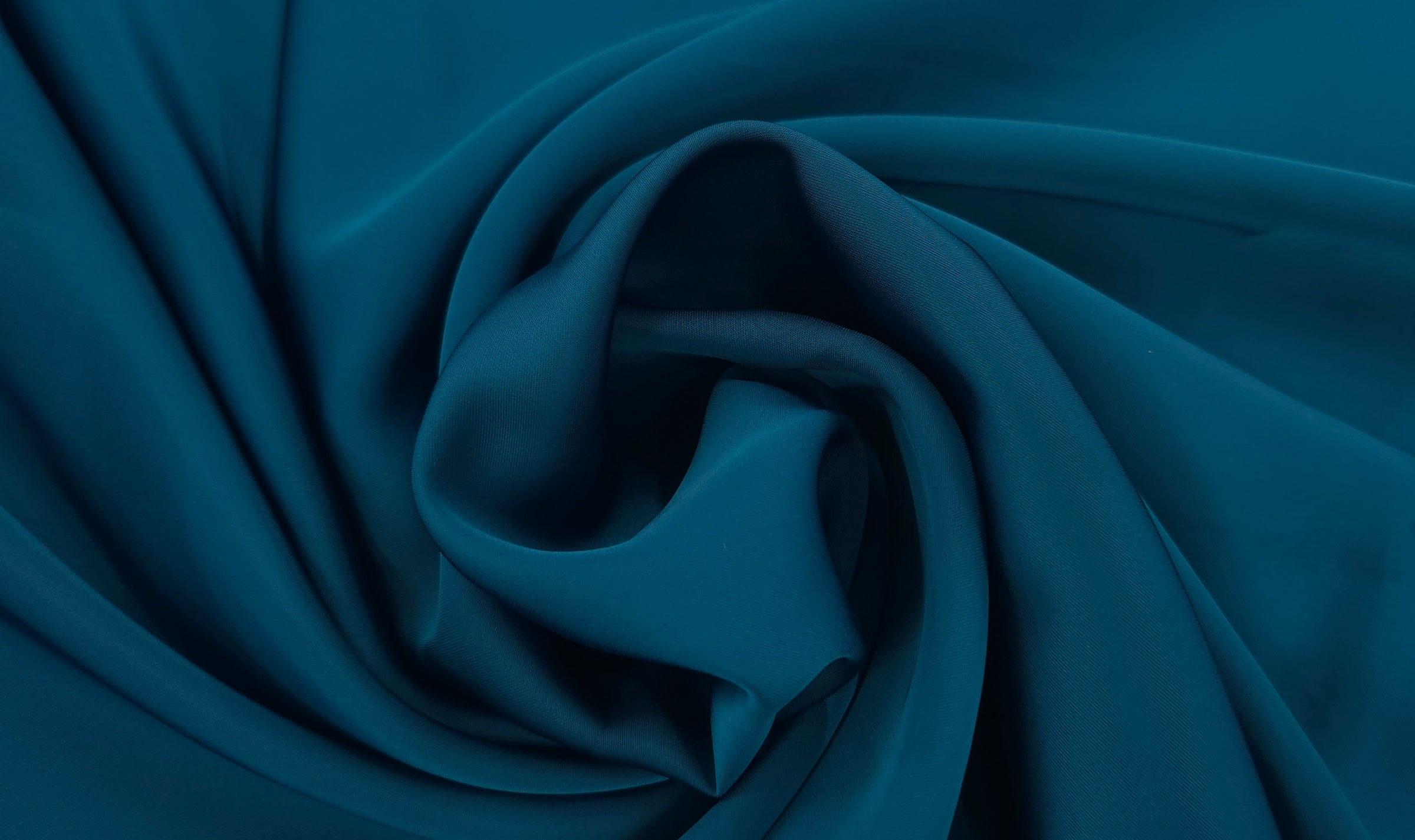 Luxe Stretch Satin Petrol Blue