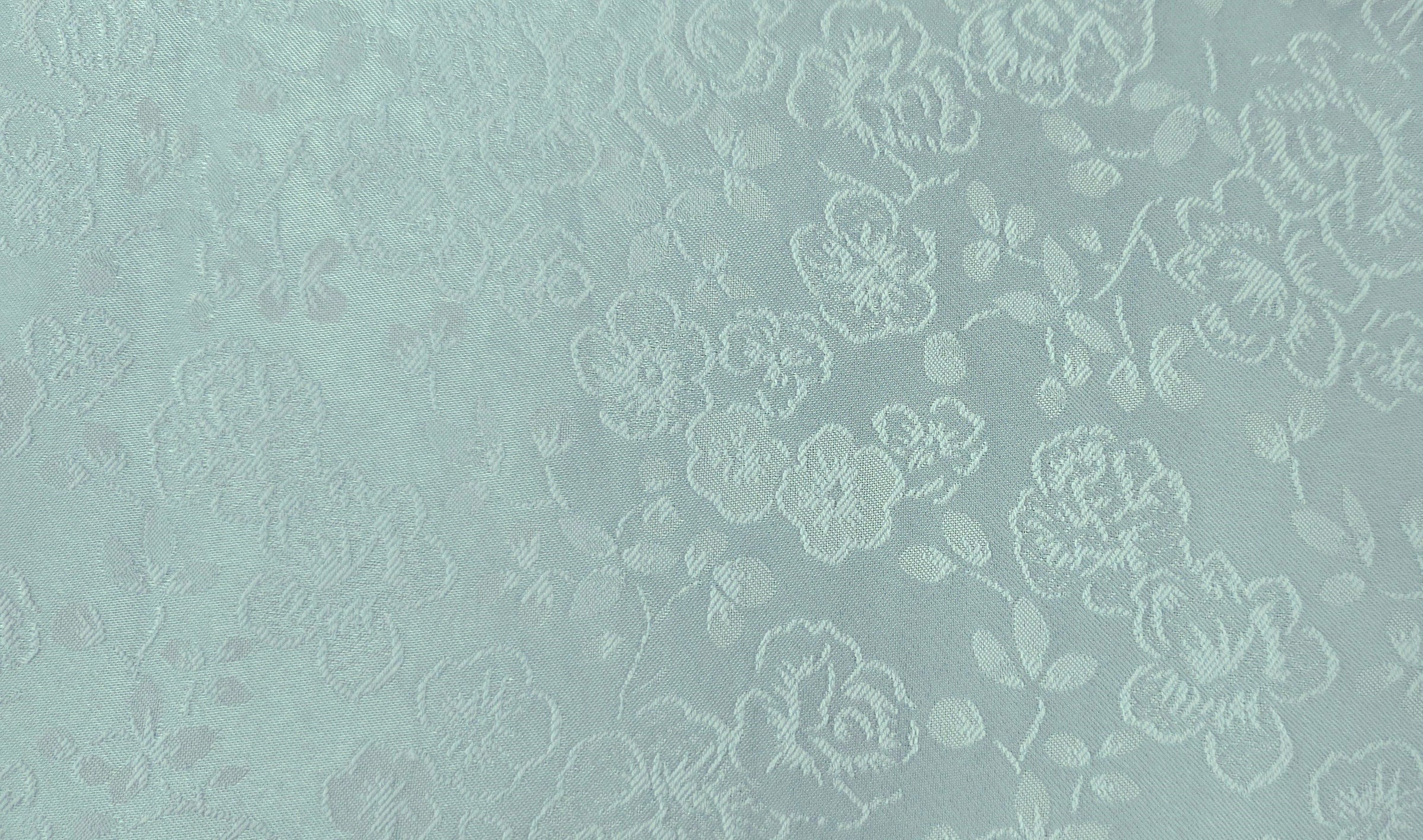 Embossed Polyester Pastel Garden Blue