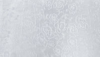 Embossed Polyester Pastel Garden White