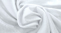 Embossed Polyester Pastel Garden White
