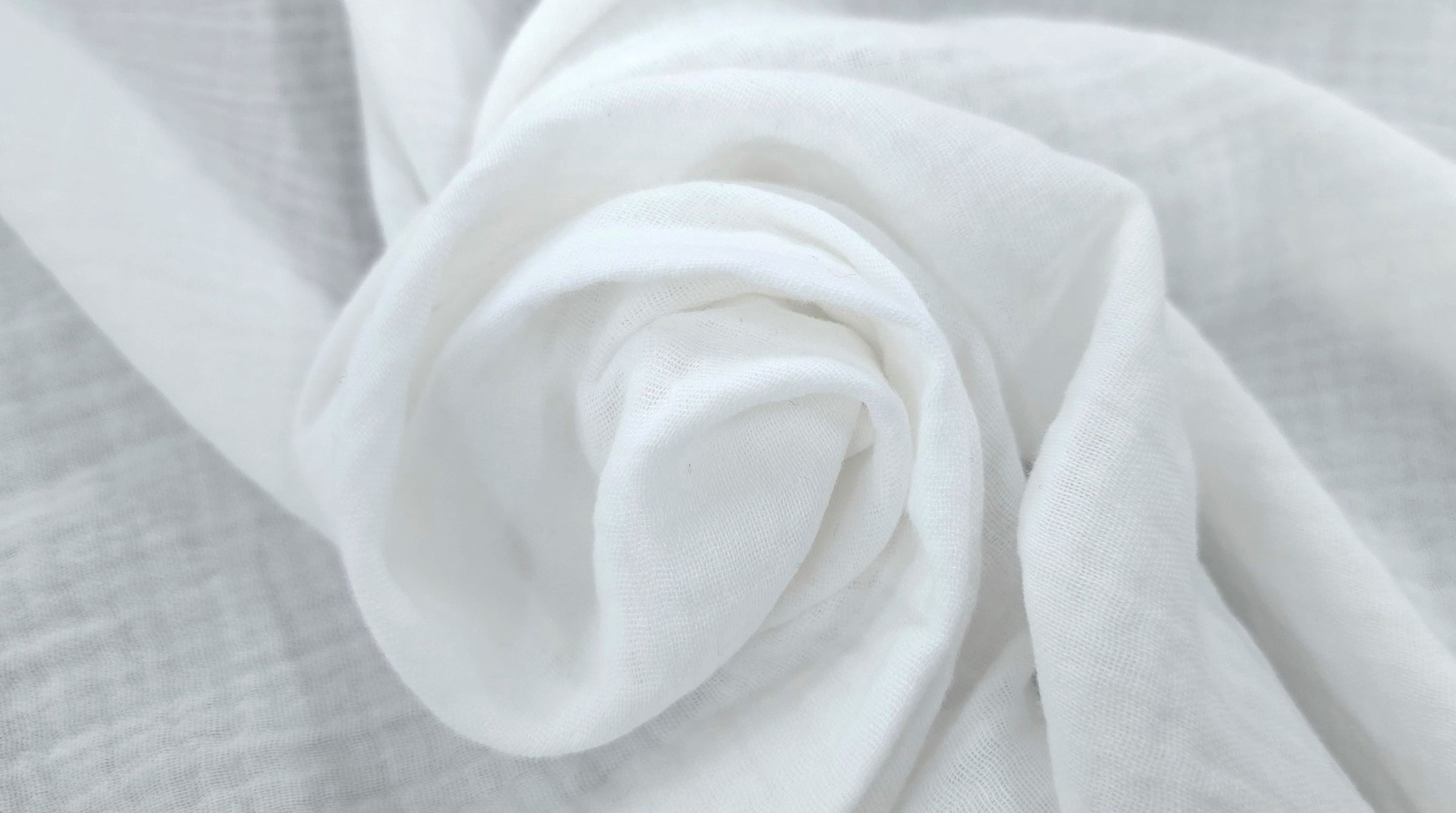 Double Cheesecloth Silk White