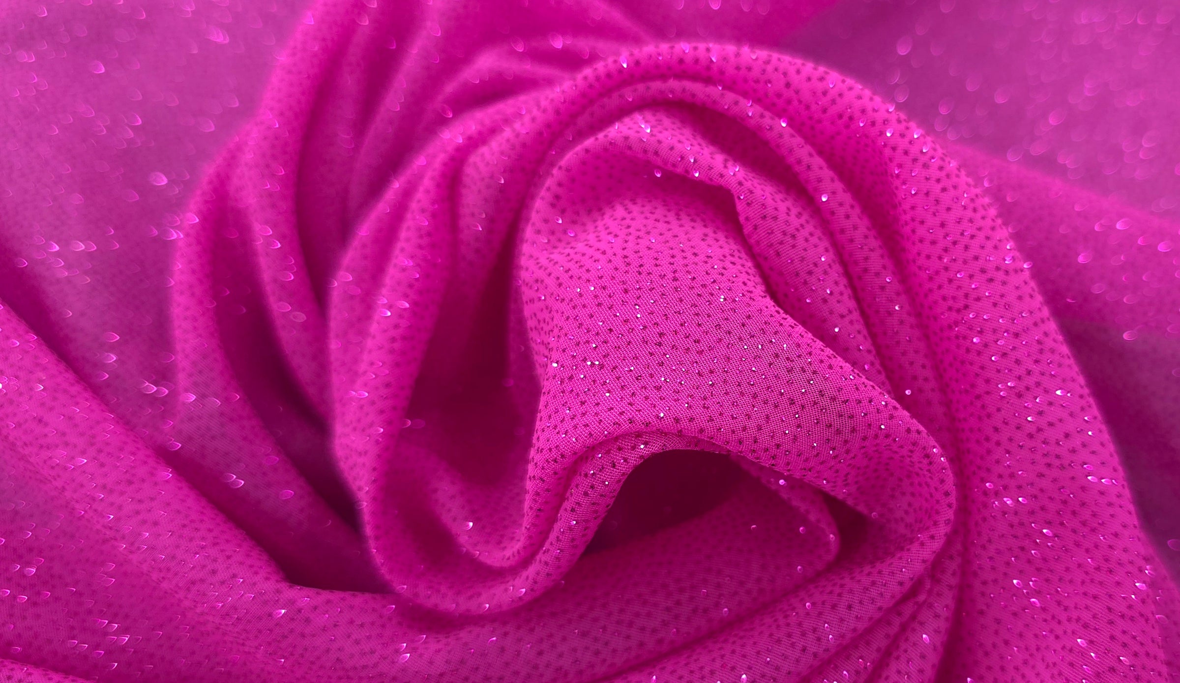 Glitter Chiffon Hot Pink