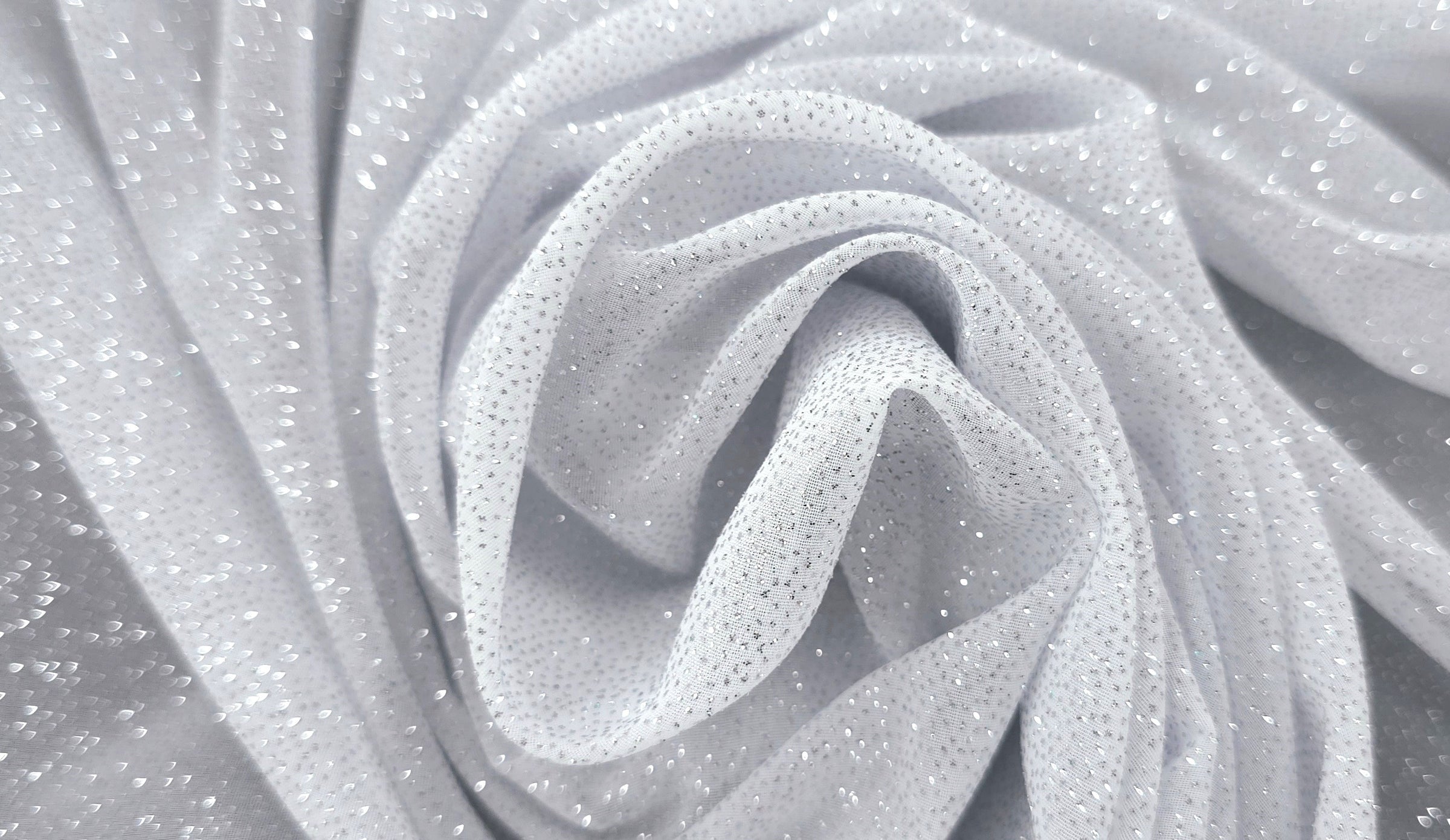 Glitter Chiffon White
