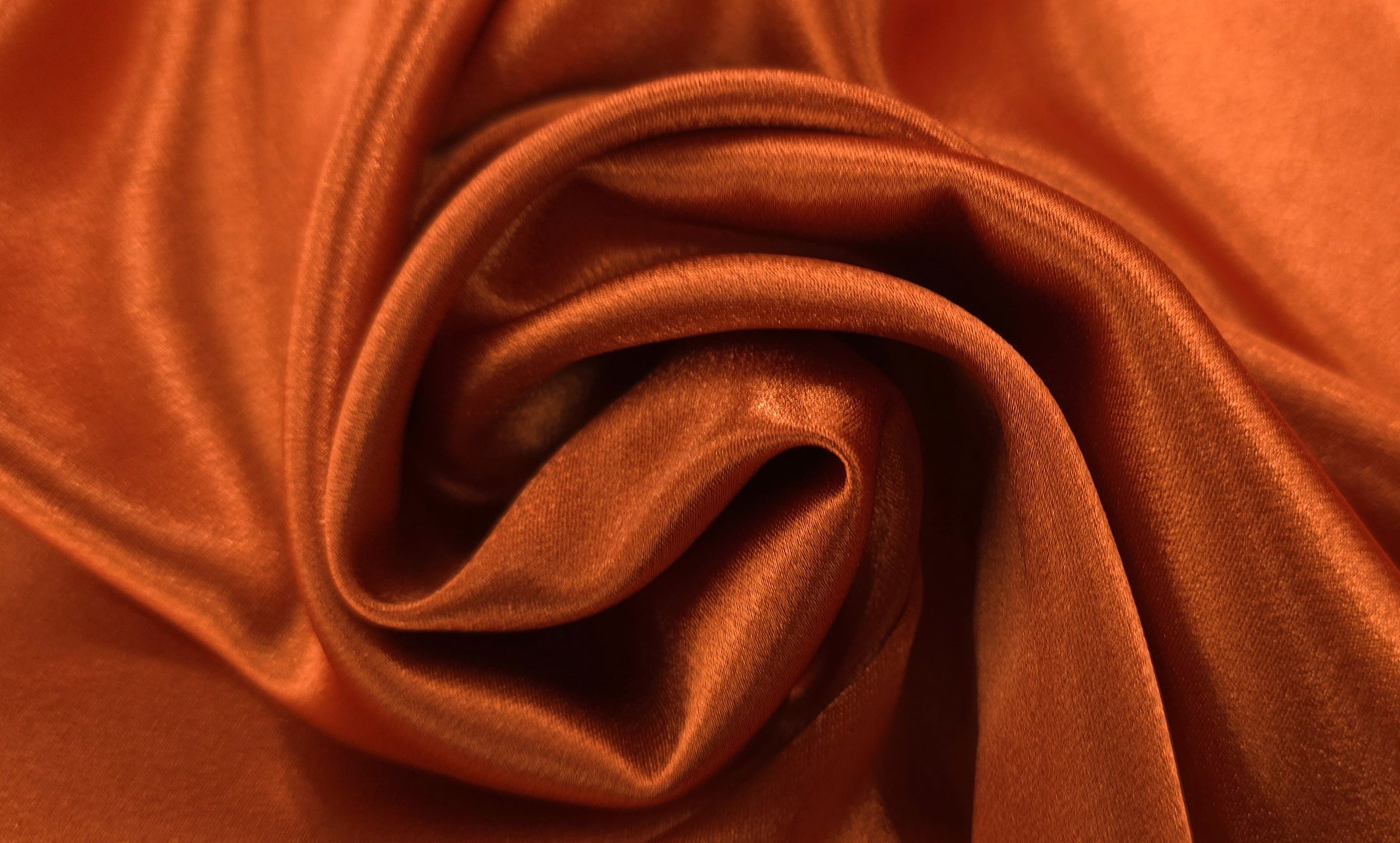 Stretch Satin Crepe Burnt Orange