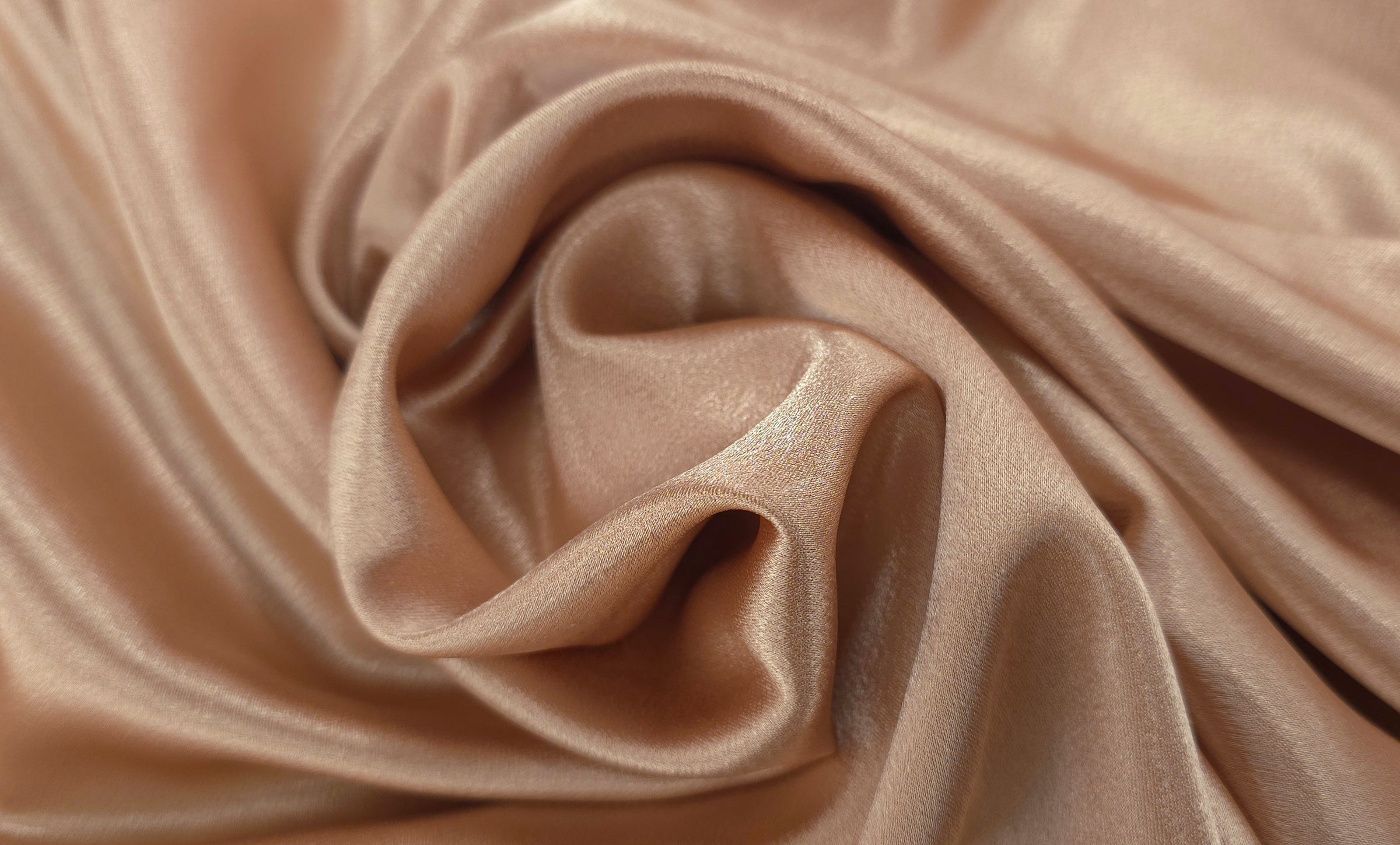 Stretch Satin Crepe Dusty Peach