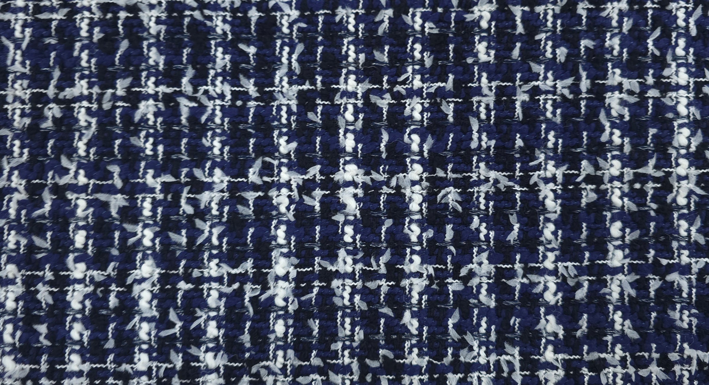 Check Tweed Suiting Navy